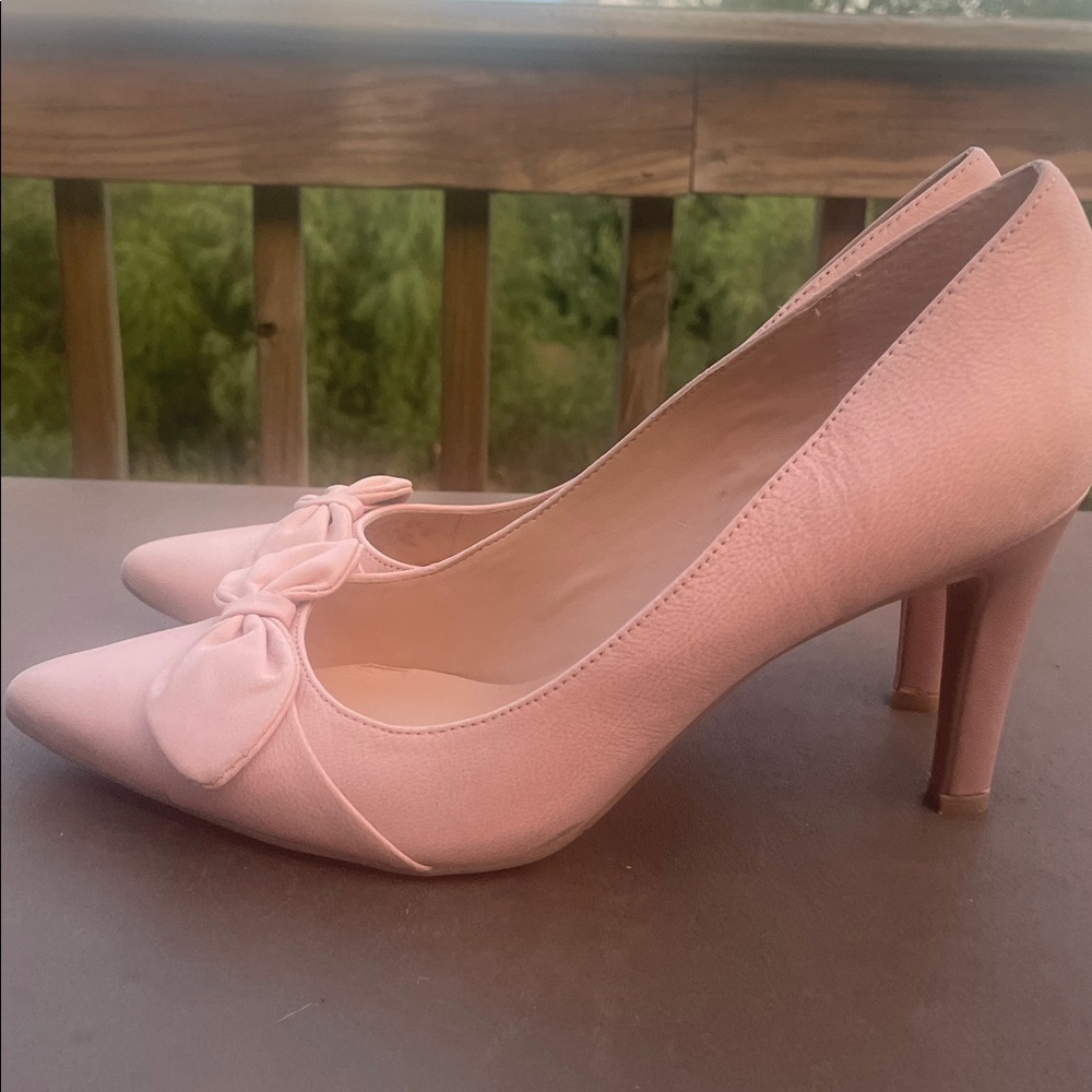 Franco Sarto Women’s Pink Bow Pointed Toe Heels – 3.5” Stiletto Pumps, size 8 - Picture 4 of 7